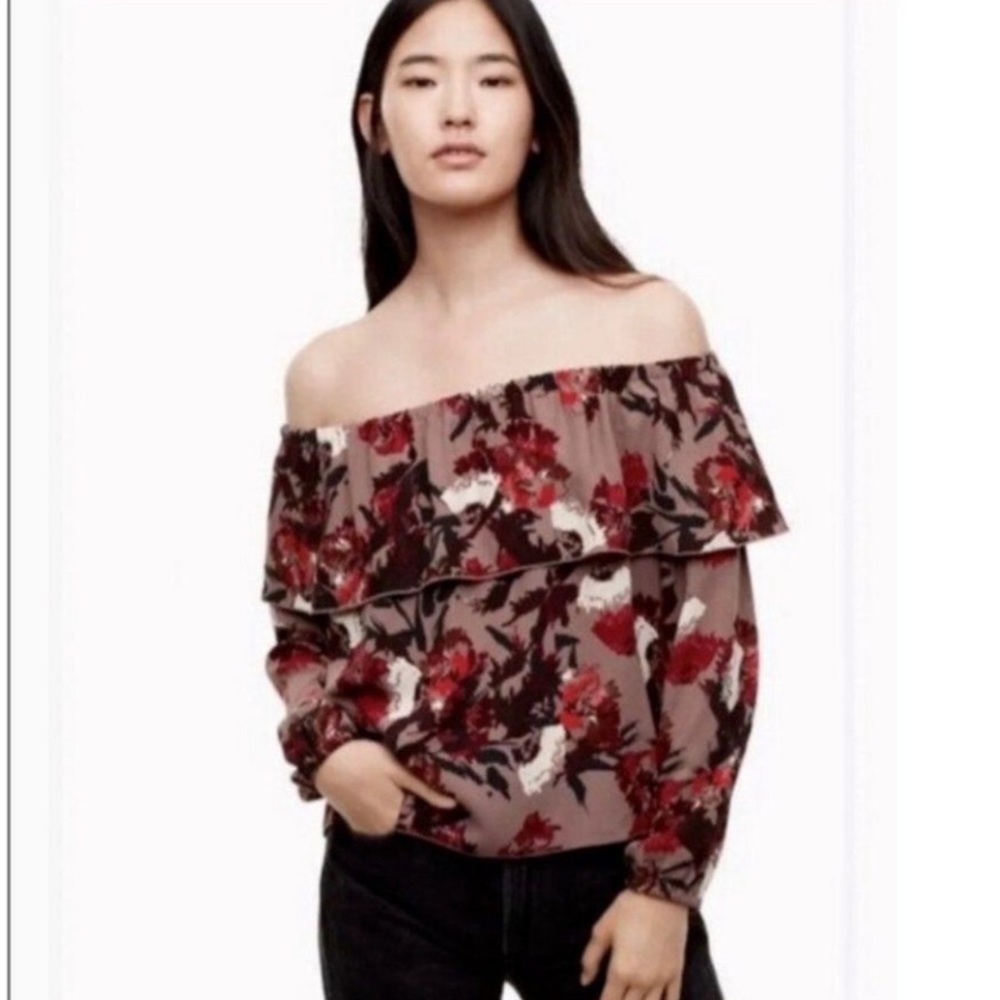 Aritzia Wilfred Morel Bella Coquette Floral Boho Feminine Spring Blouse Sz M